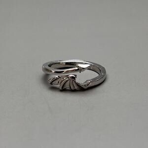 Y2K Vintage Silver Tail Ring Adjustable Size 8 2000s Jewelry Unisex Style